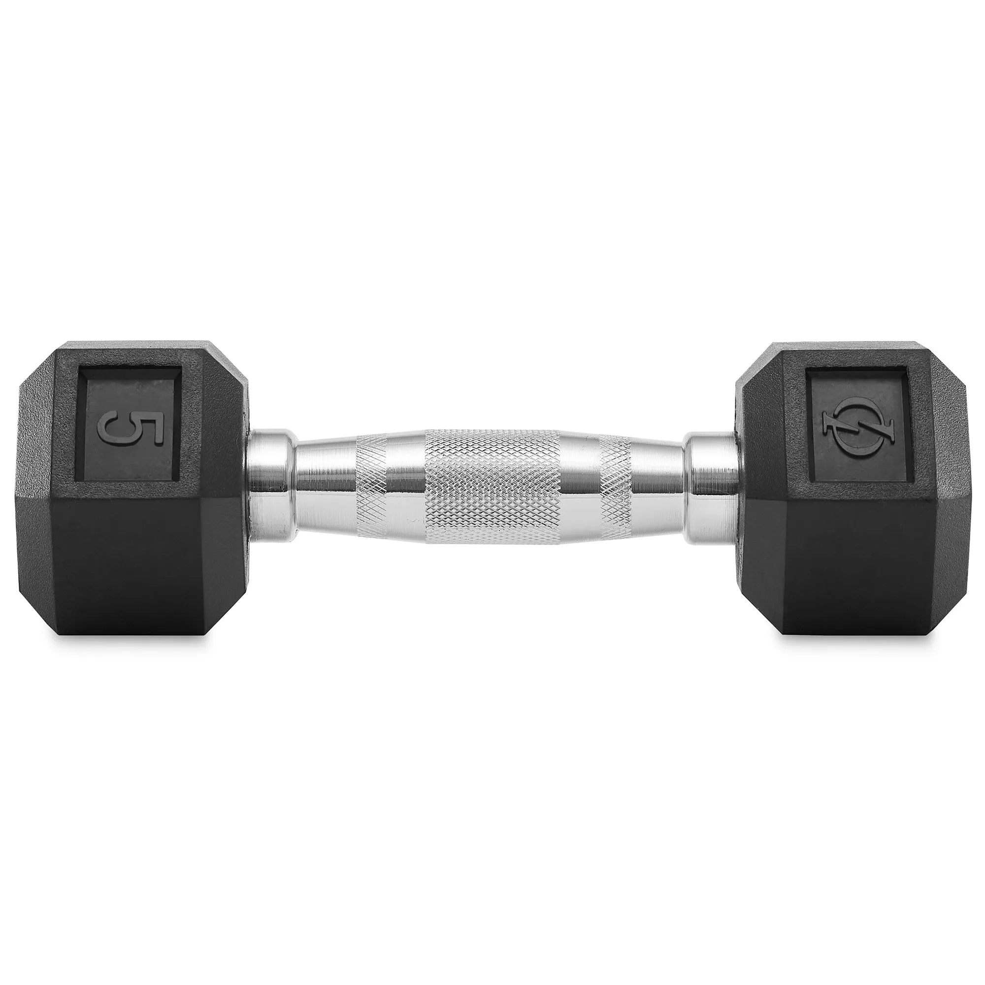 Pair of Rubber Coated Hex Dumbbell, Cast Iron Hand Weight Set, 3 lb to 50 Pound