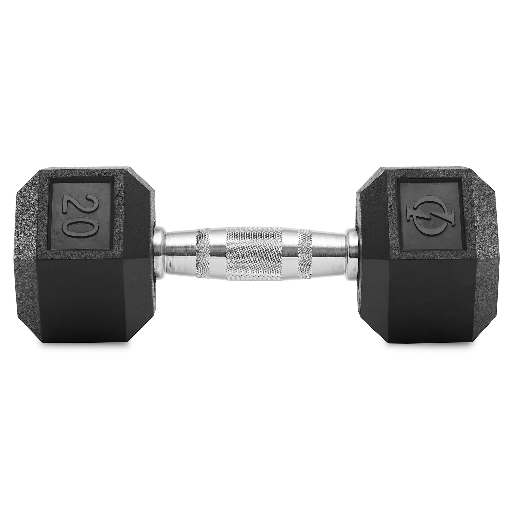 Pair of Rubber Coated Hex Dumbbell, Cast Iron Hand Weight Set, 3 lb to 50 Pound