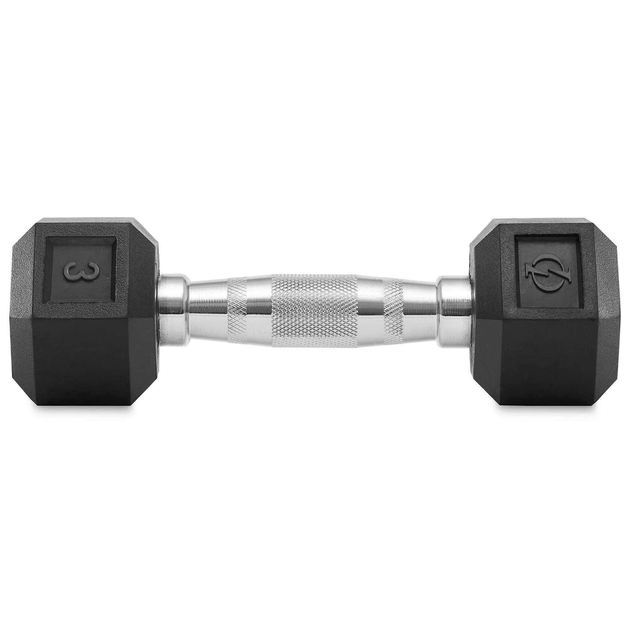 Pair of Rubber Coated Hex Dumbbell, Cast Iron Hand Weight Set, 3 lb to 50 Pound