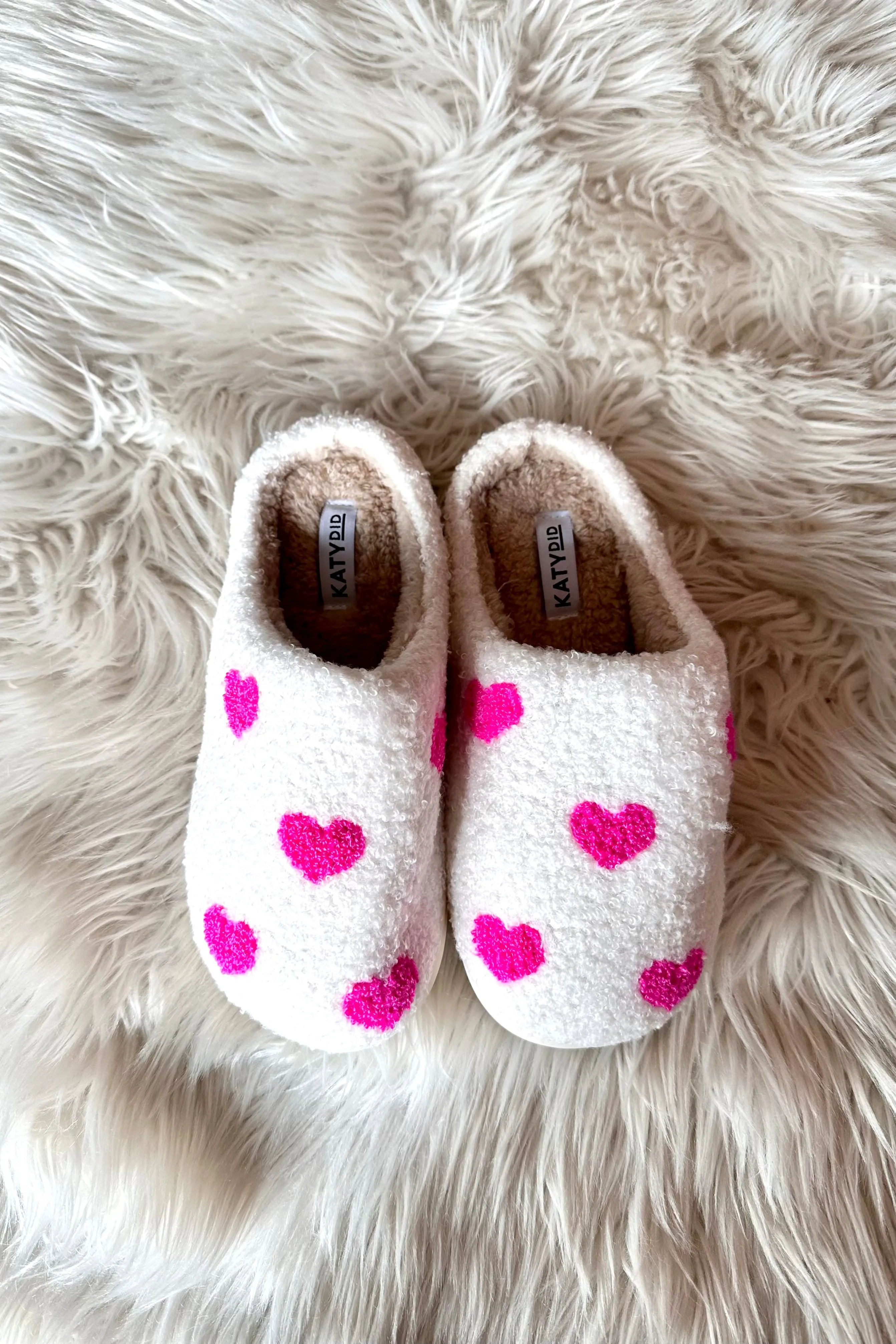 Pink Hearts Slippers