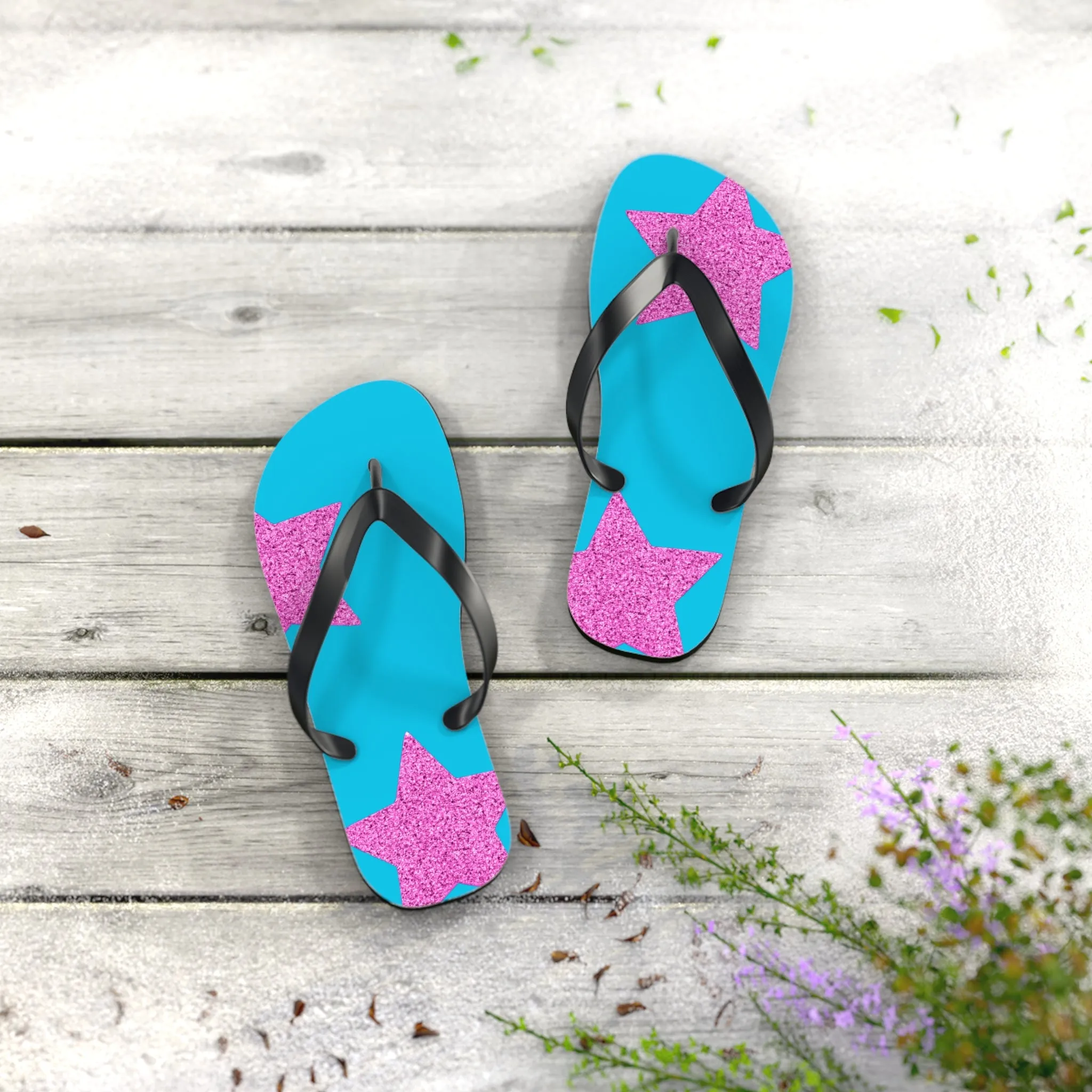 Pink Stars - Inovax Flip Flops