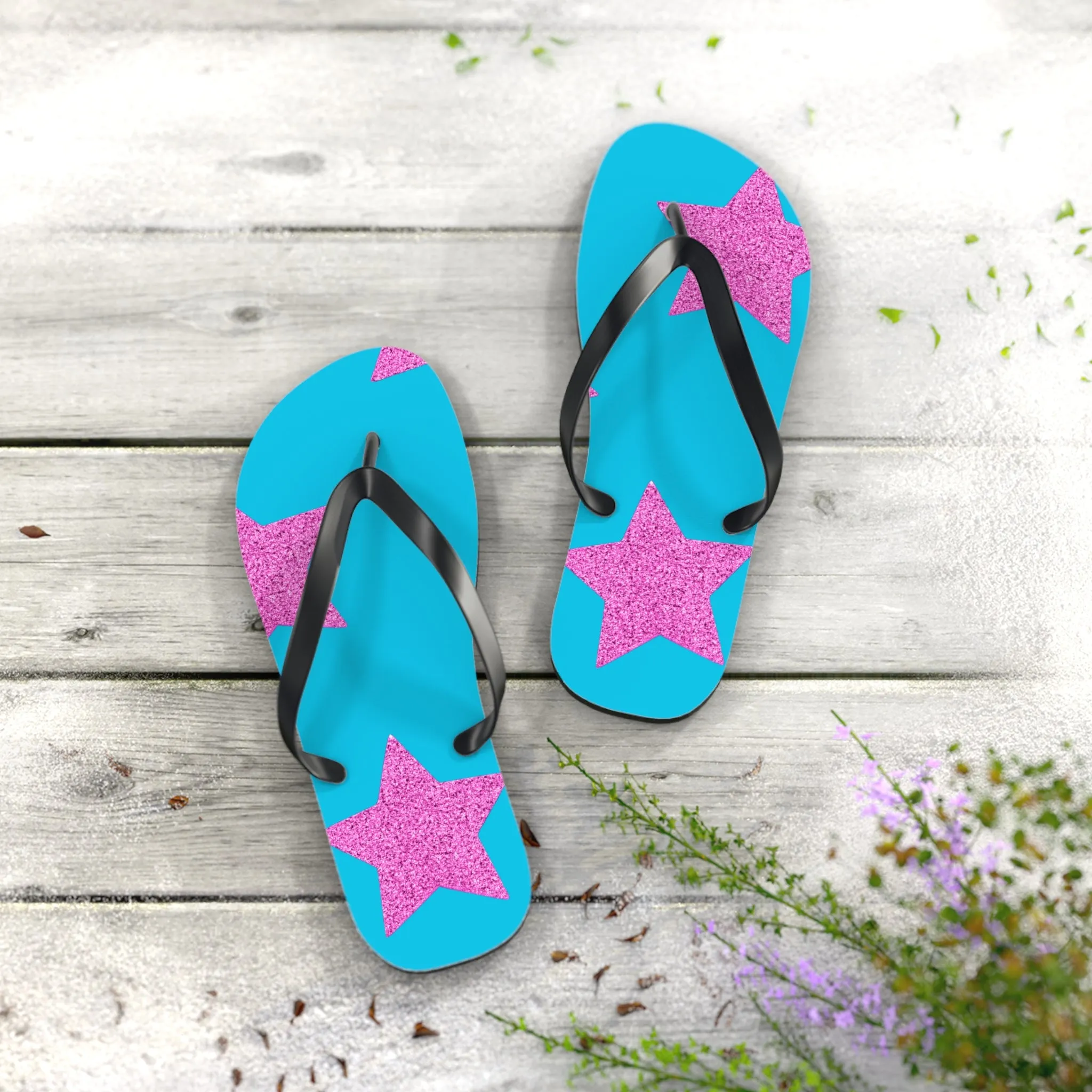 Pink Stars - Inovax Flip Flops