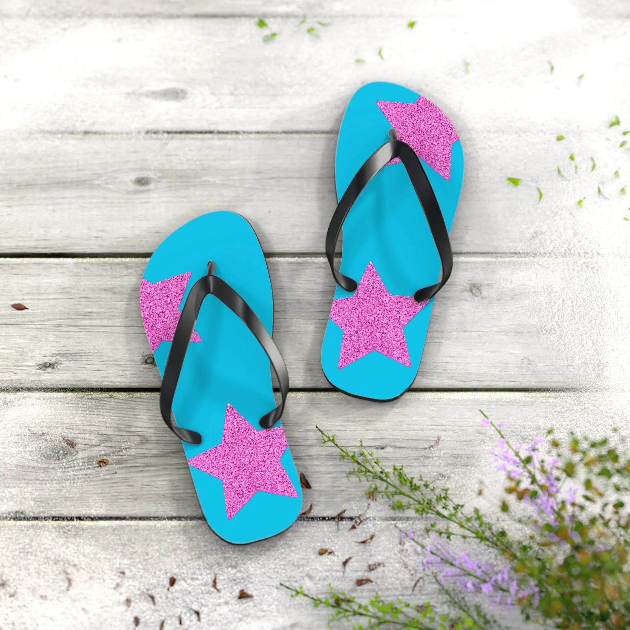 Pink Stars - Inovax Flip Flops