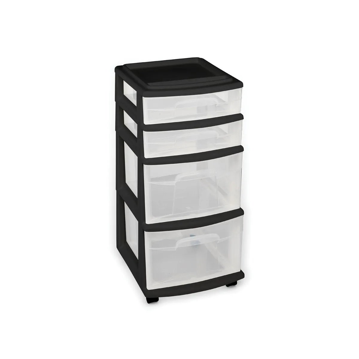 Plastic 4 Drawer Medium Cart