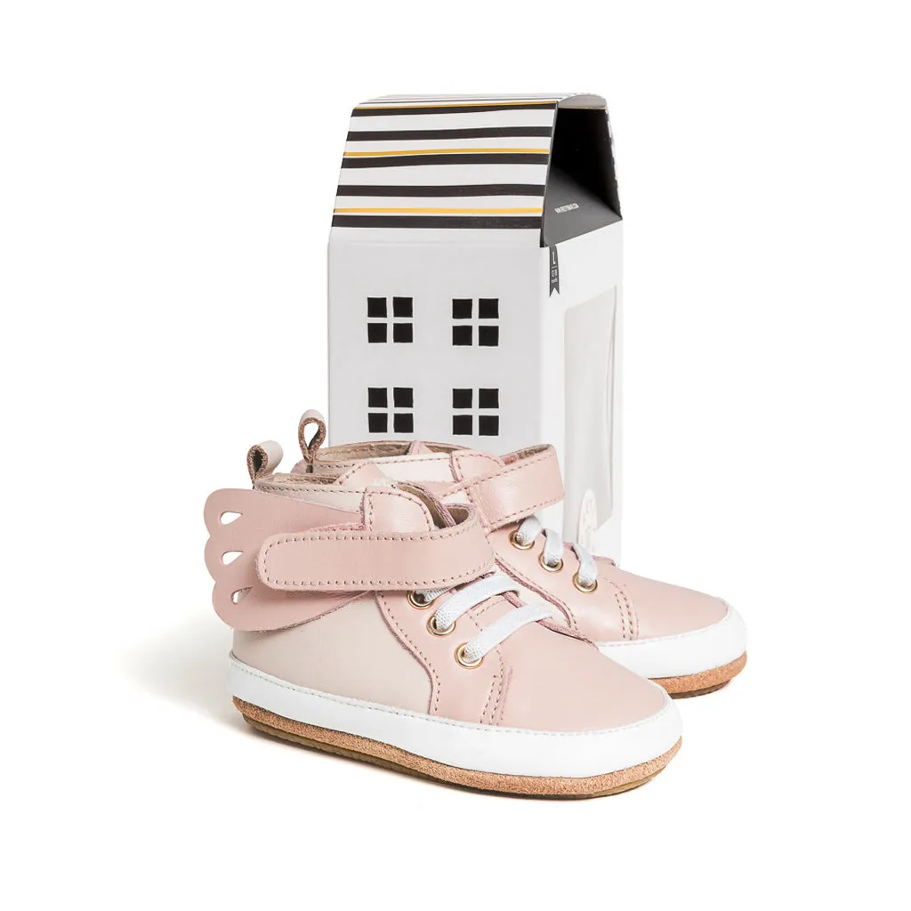 Pretty Brave Hi-Top Pink Butterfly - Blush