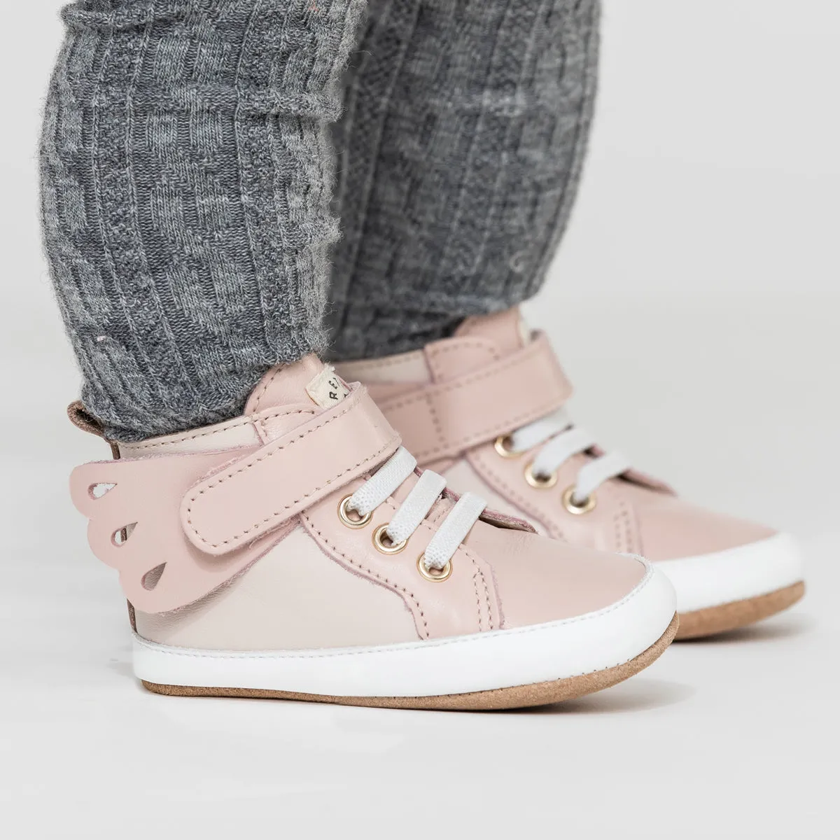 Pretty Brave Hi-Top Pink Butterfly - Blush