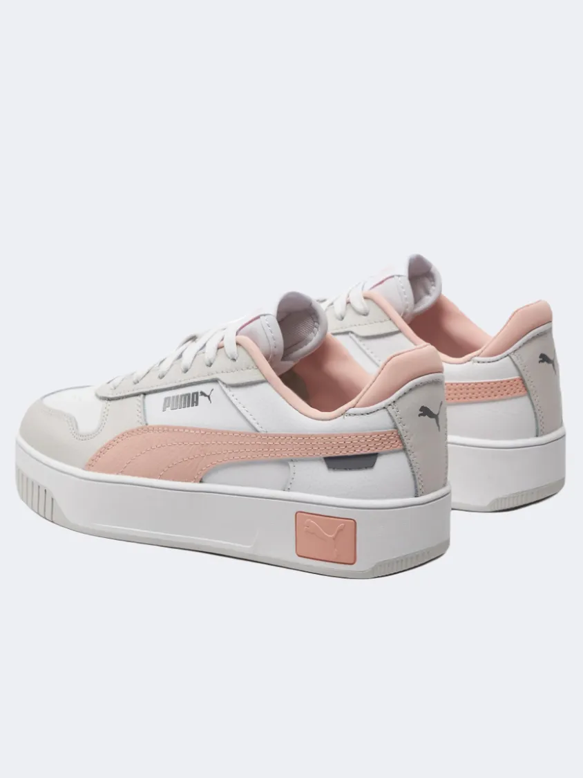 Puma Carina Street Jr Gs Girls Lifestyle Shoes White/Rose/Grey