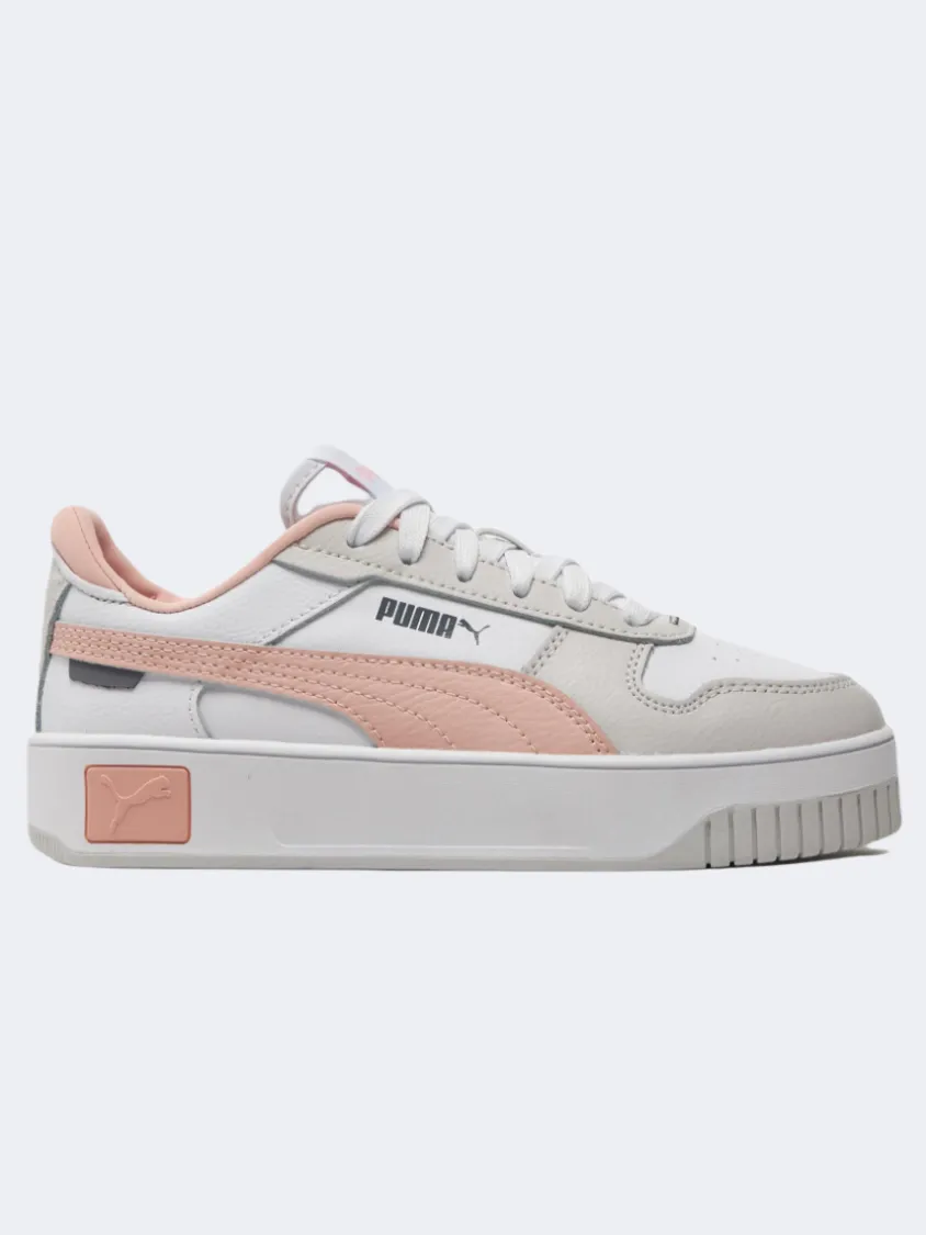 Puma Carina Street Jr Gs Girls Lifestyle Shoes White/Rose/Grey