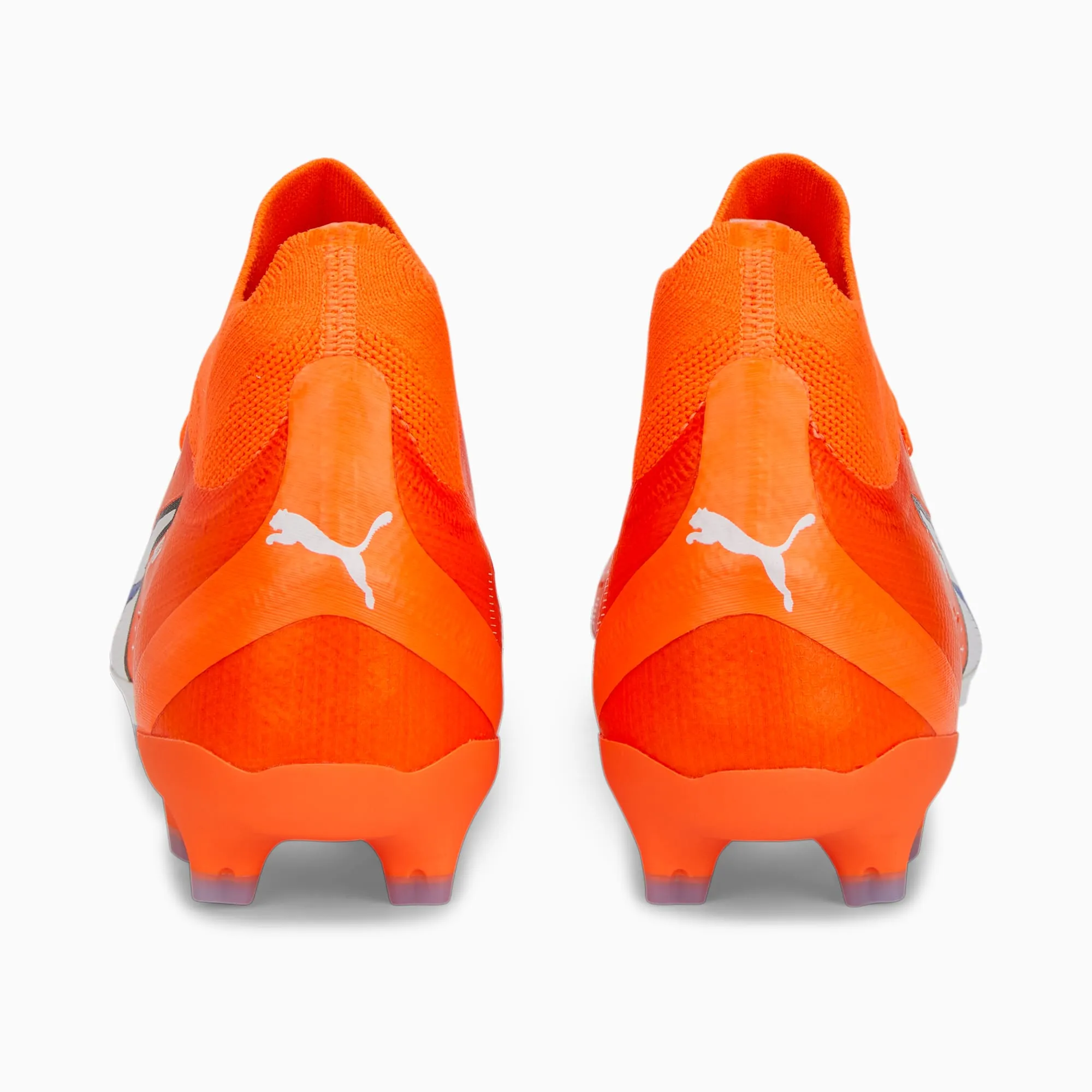 Puma Ultra Pro FG/AG Soccer Cleats 107240 01  ULTRA ORANGE-PUMA WHITE-BLUE GLIMMER