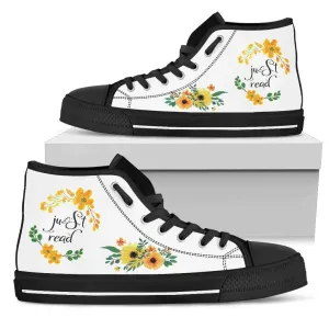 "Just read"Bookish high top women's shoes