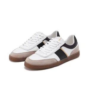 Rare Rabbit Men Kairos Pro White Premium Suede Leather Low-Top Lace-Up Sneaker Shoes