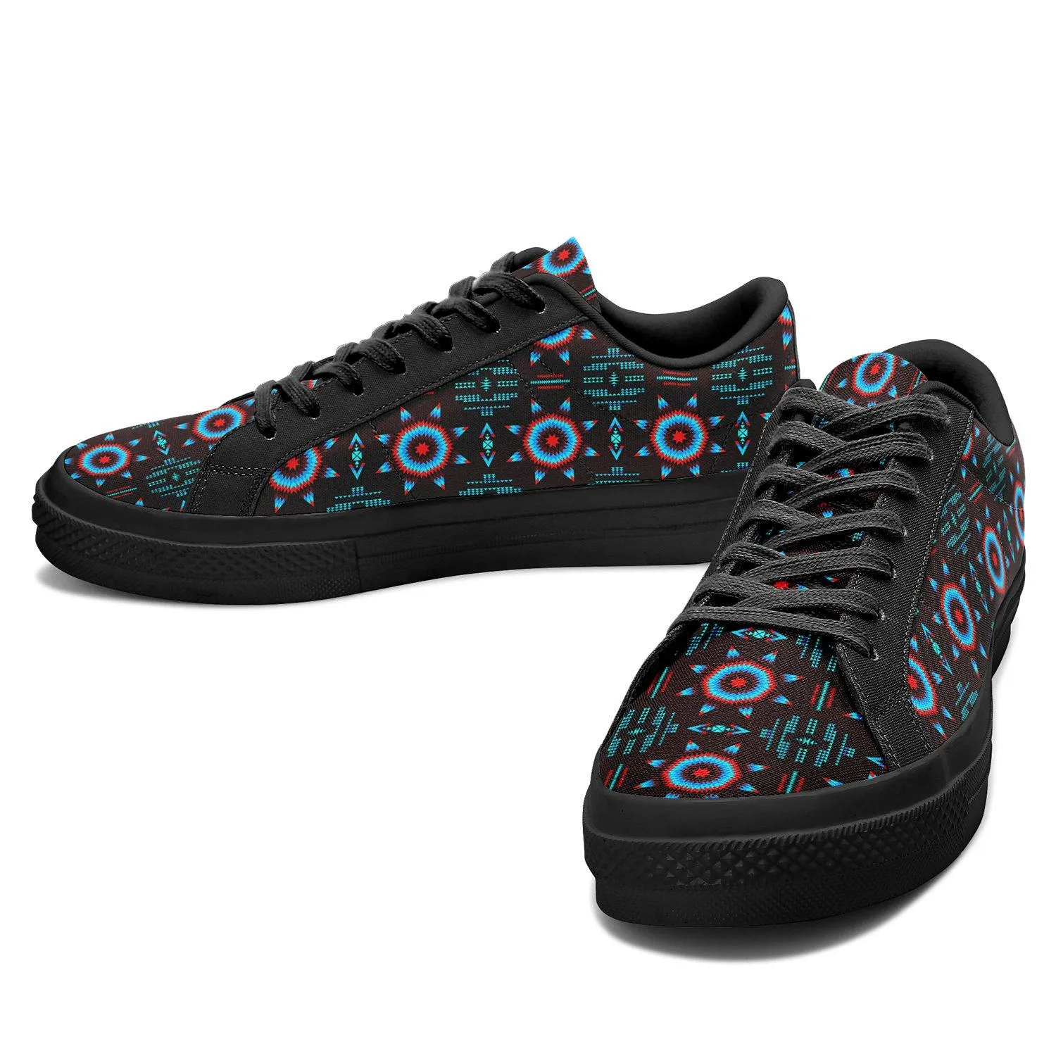 Rising Star Corn Moon Aapisi Low Top Canvas Shoes Black Sole