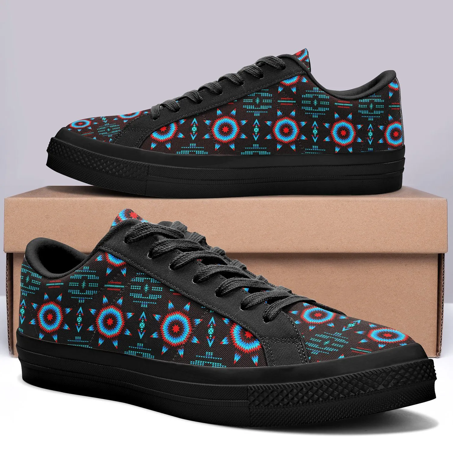 Rising Star Corn Moon Aapisi Low Top Canvas Shoes Black Sole