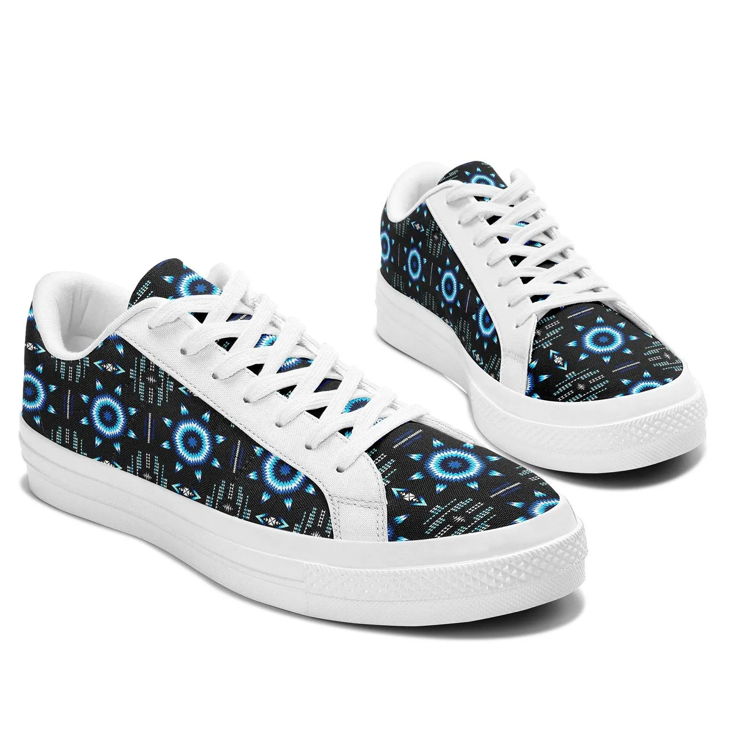 Rising Star Wolf Moon Aapisi Low Top Canvas Shoes White Sole