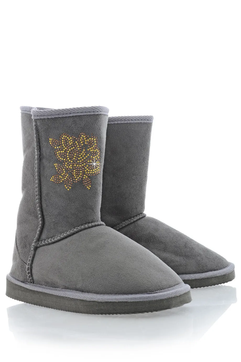 ROSY Grey Suede Boots