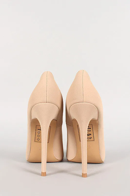 Shoe Republic Nubuck Pointy Toe Stiletto Pump