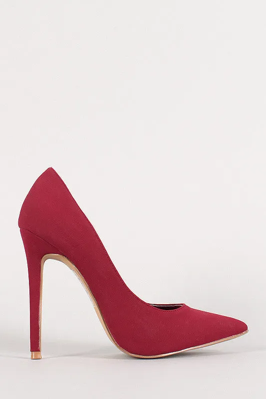 Shoe Republic Nubuck Pointy Toe Stiletto Pump