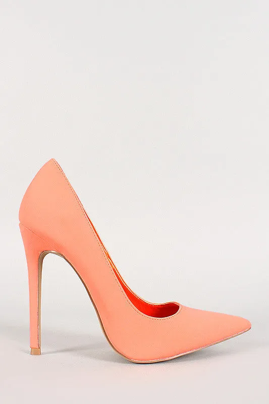 Shoe Republic Nubuck Pointy Toe Stiletto Pump