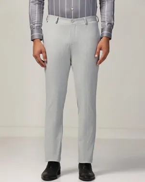 Slim Fit B-91 Formal Light Grey Solid Trouser - Jonny