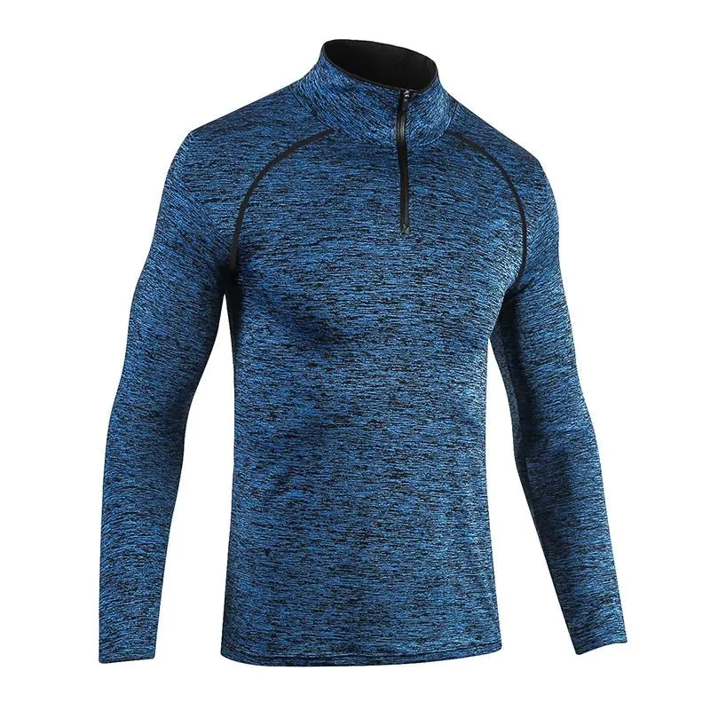 Slim Fit Men's Long Sleeve Quick Dry T-Shirt for Outdoor Jogging - T-shirt Gym Tops Sportswear