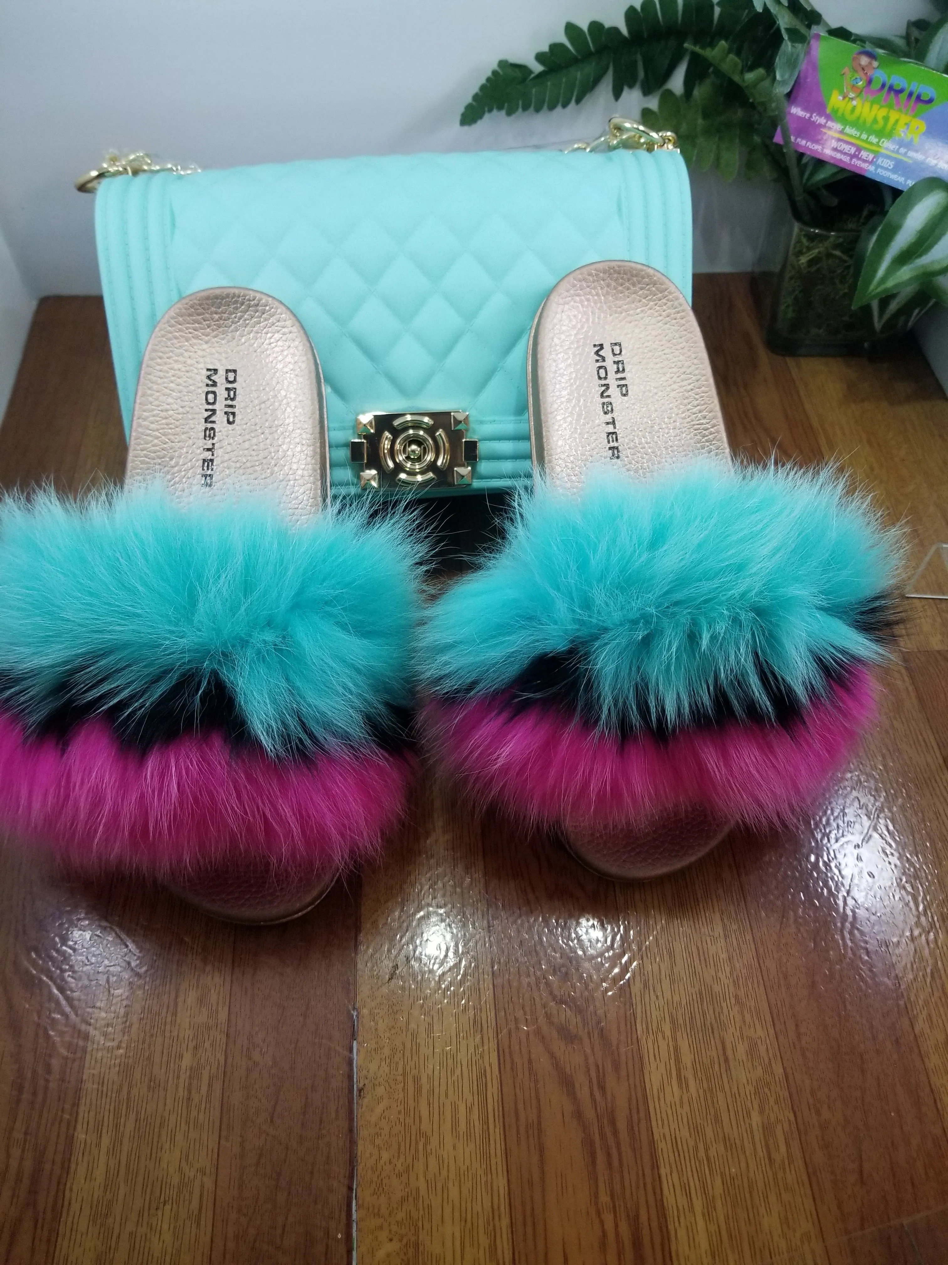 So “Miami Heat” Women's Fluffy Fur Flops