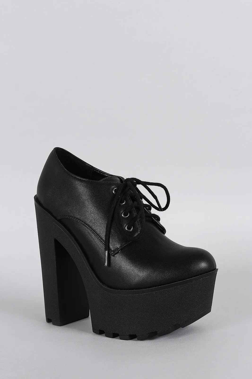 Soda Chunky Lug Sole Platform Bootie