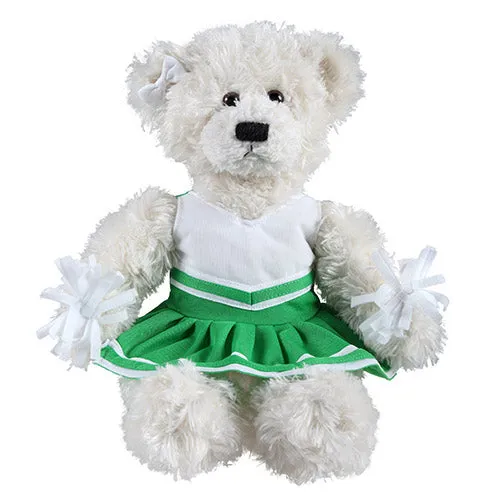 Soft Plush Stuffed Brandon Cream Teddy Bear with Cheerleader Outfit