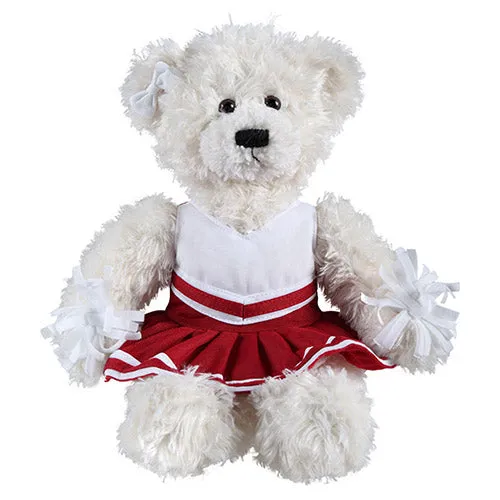 Soft Plush Stuffed Brandon Cream Teddy Bear with Cheerleader Outfit