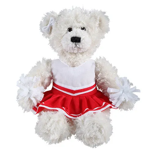 Soft Plush Stuffed Brandon Cream Teddy Bear with Cheerleader Outfit