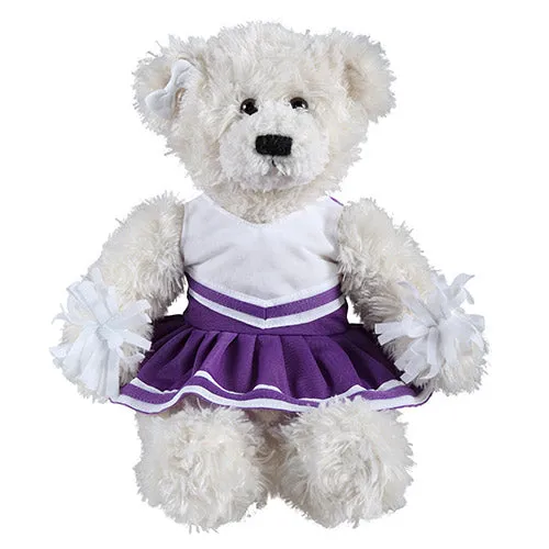 Soft Plush Stuffed Brandon Cream Teddy Bear with Cheerleader Outfit