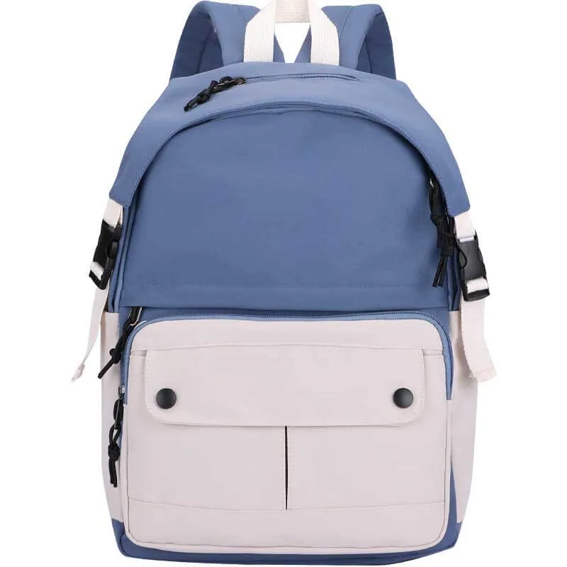 Solid Color Stitching Backpack