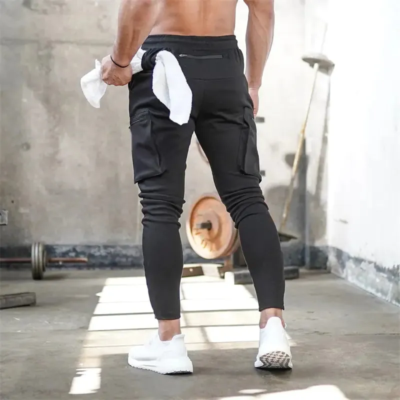 Sports Pants Multi-pocket Zipper Men^