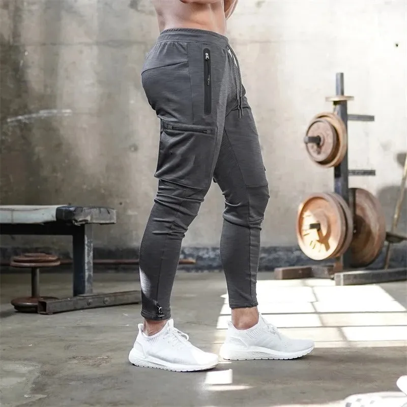 Sports Pants Multi-pocket Zipper Men^