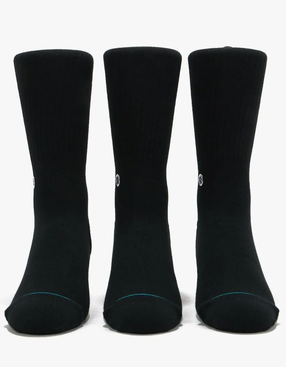 Stance Icon 3 Pack Classic Crew Socks - Black