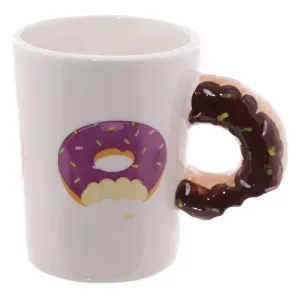 The Donut Mug Delicious Pink Icing Chocolate Doughnut Coffee Mug Novelty Milk Mug Tea Cup Best Gift Idea