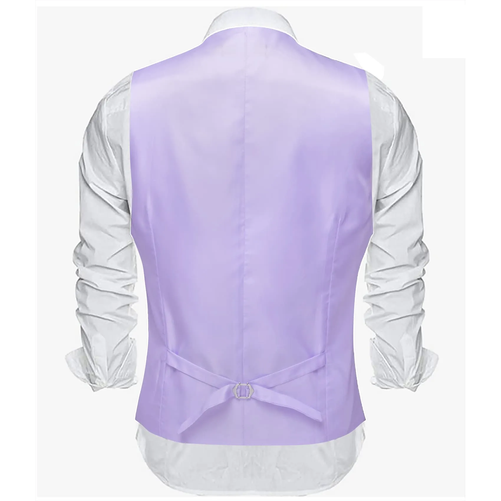 Ties2you Work Vest Languid Lavender Purple Solid Button Silk Mens Vest Jacket