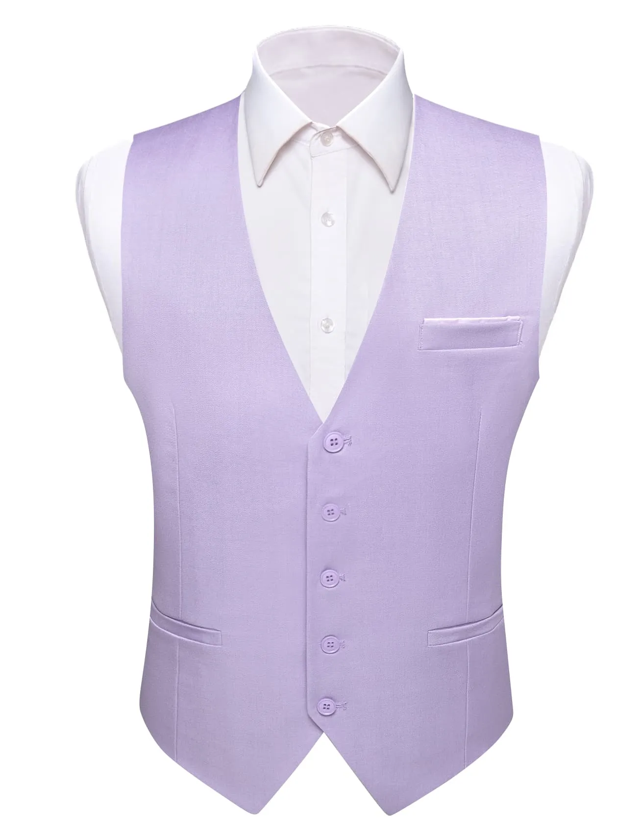 Ties2you Work Vest Languid Lavender Purple Solid Button Silk Mens Vest Jacket