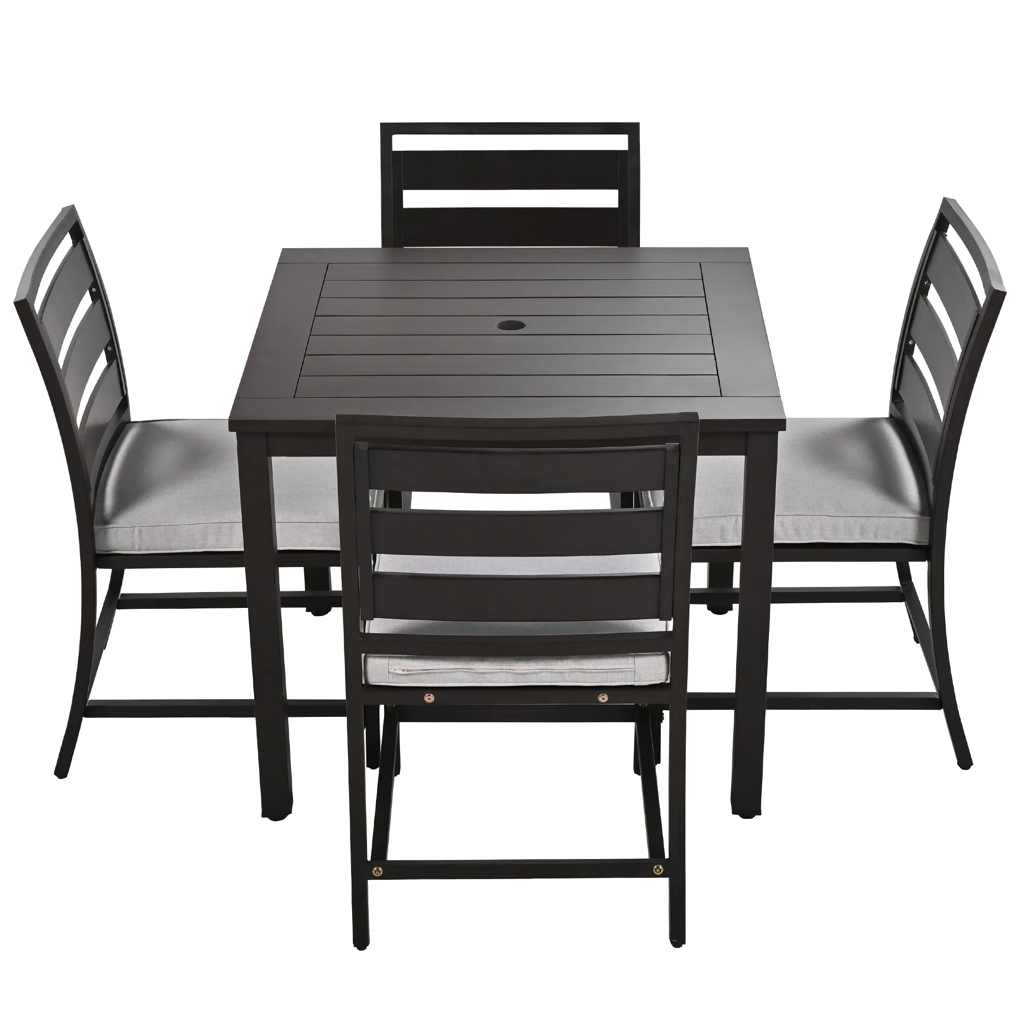 Ustyle Outdoor four-person dining table and chairs are suitable for courtyards, balconies, lawns