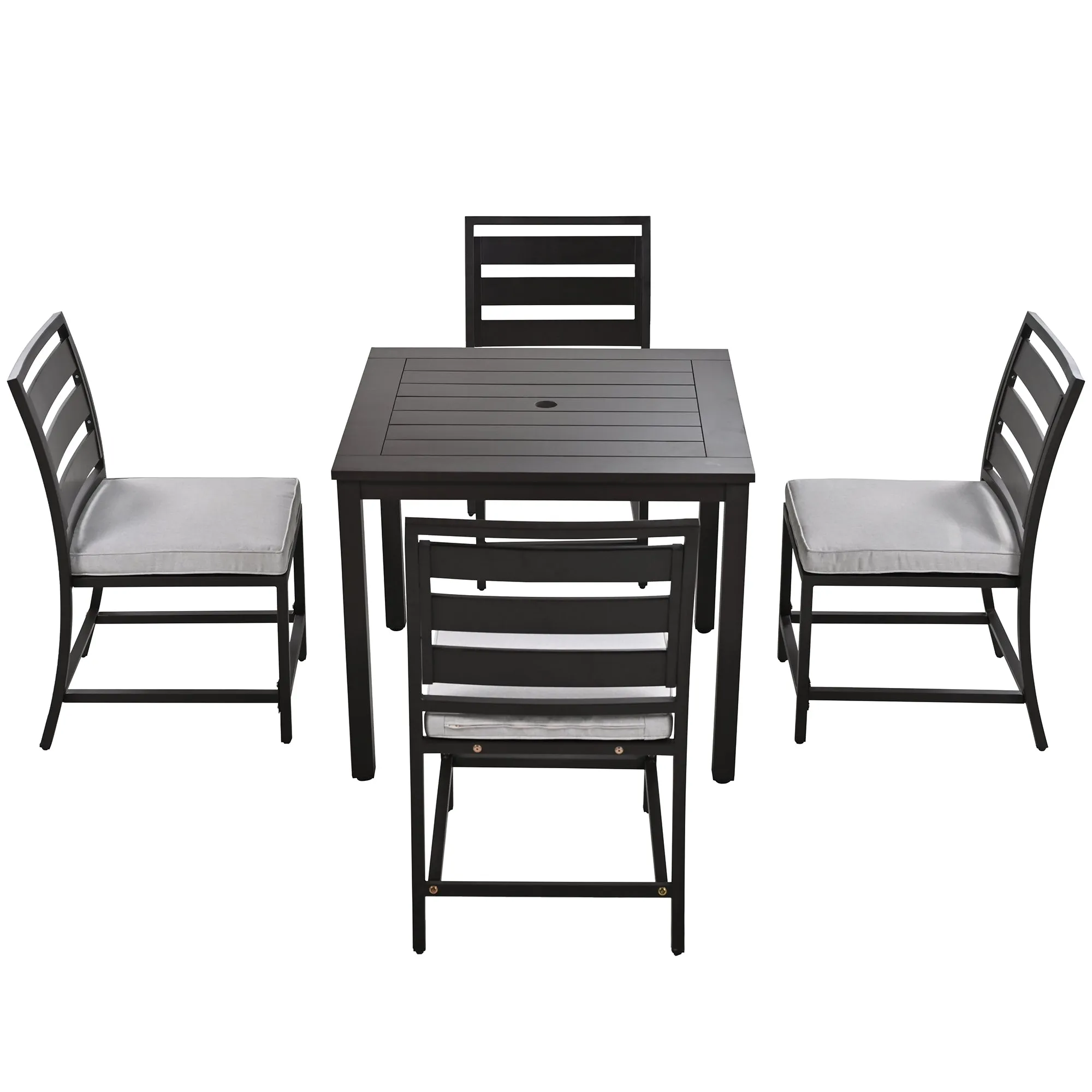 Ustyle Outdoor four-person dining table and chairs are suitable for courtyards, balconies, lawns