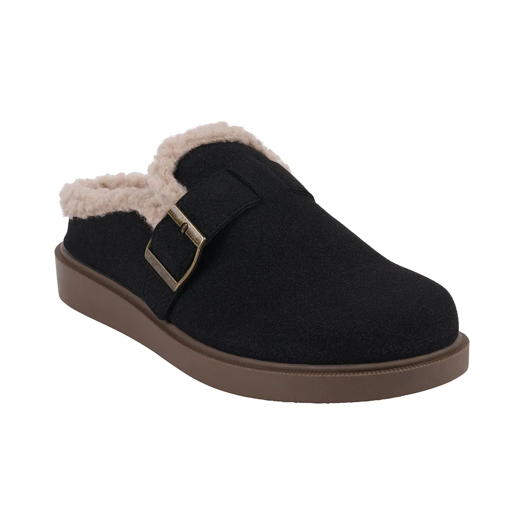 Vallery Black Mule Slippers: Cozy & Stylish Fall Footwear