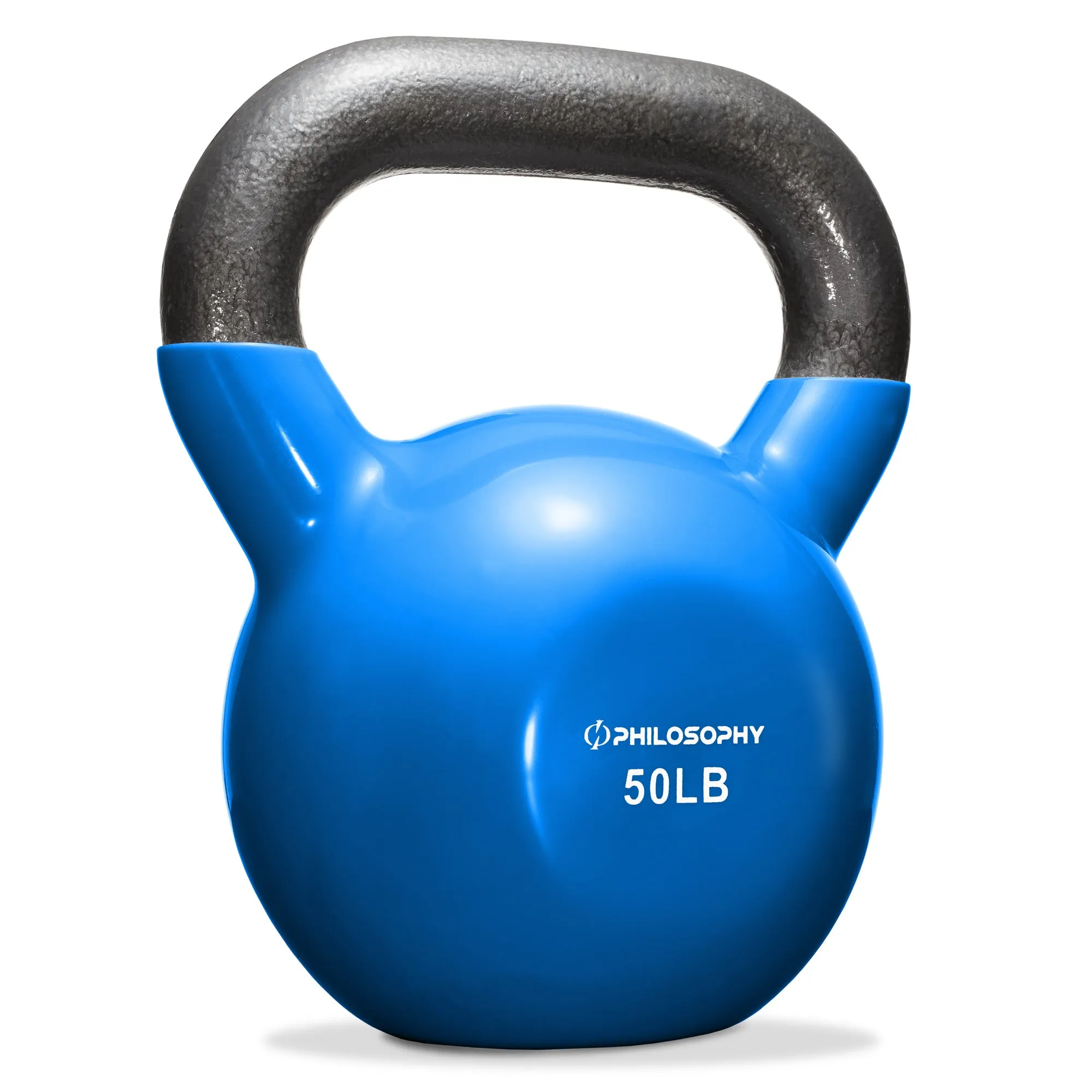 Vinyl Coated Cast Iron Kettlebell, 5 lbs to 50 Pound Weights