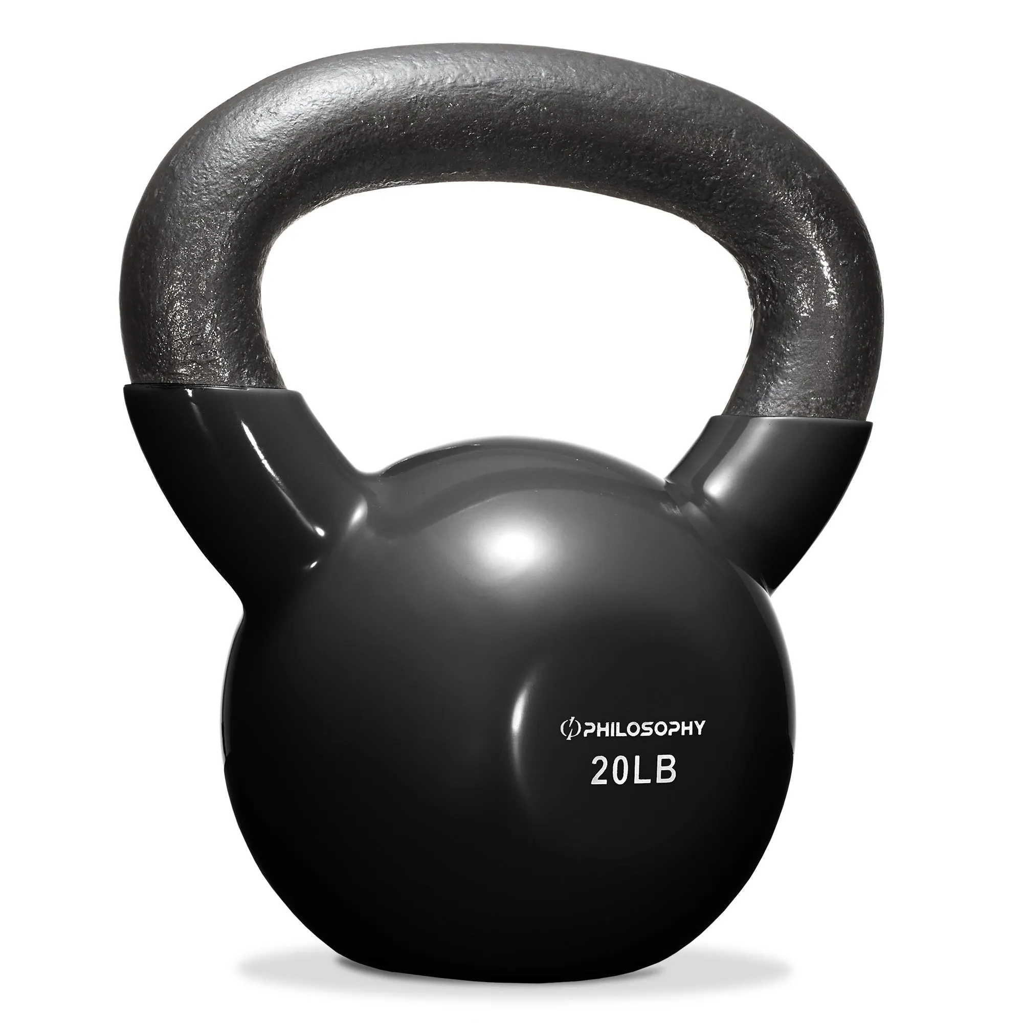 Vinyl Coated Cast Iron Kettlebell, 5 lbs to 50 Pound Weights