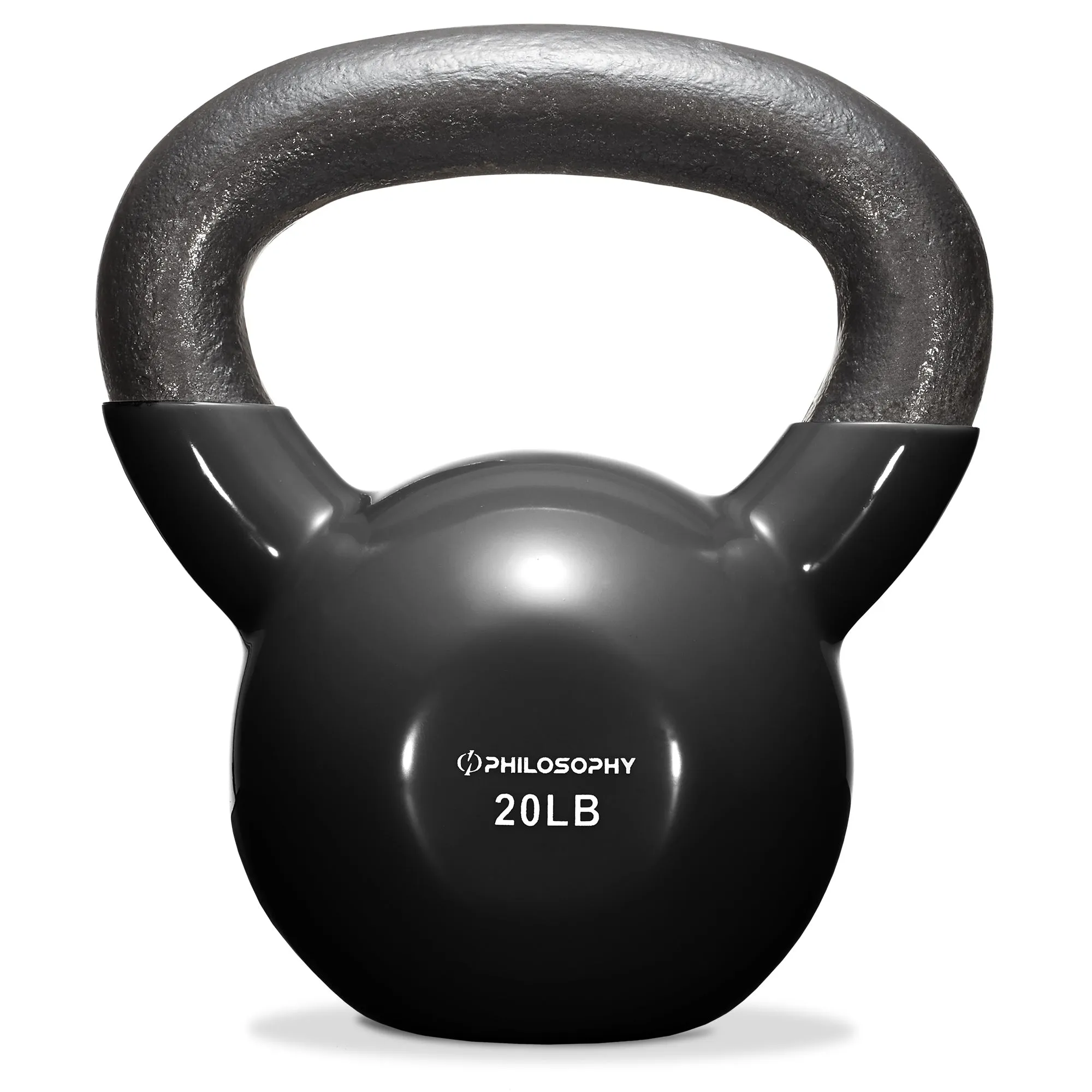 Vinyl Coated Cast Iron Kettlebell, 5 lbs to 50 Pound Weights