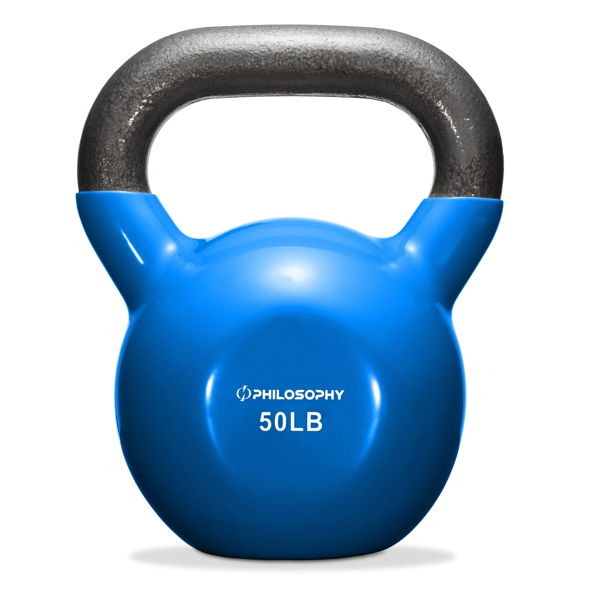 Vinyl Coated Cast Iron Kettlebell, 5 lbs to 50 Pound Weights