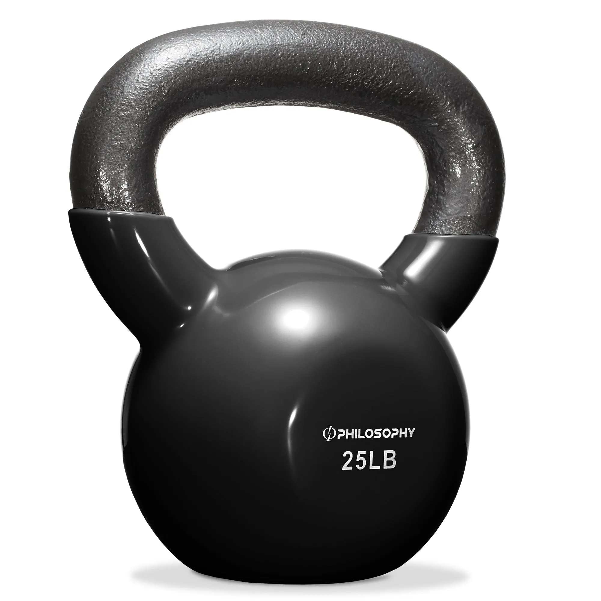 Vinyl Coated Cast Iron Kettlebell, 5 lbs to 50 Pound Weights