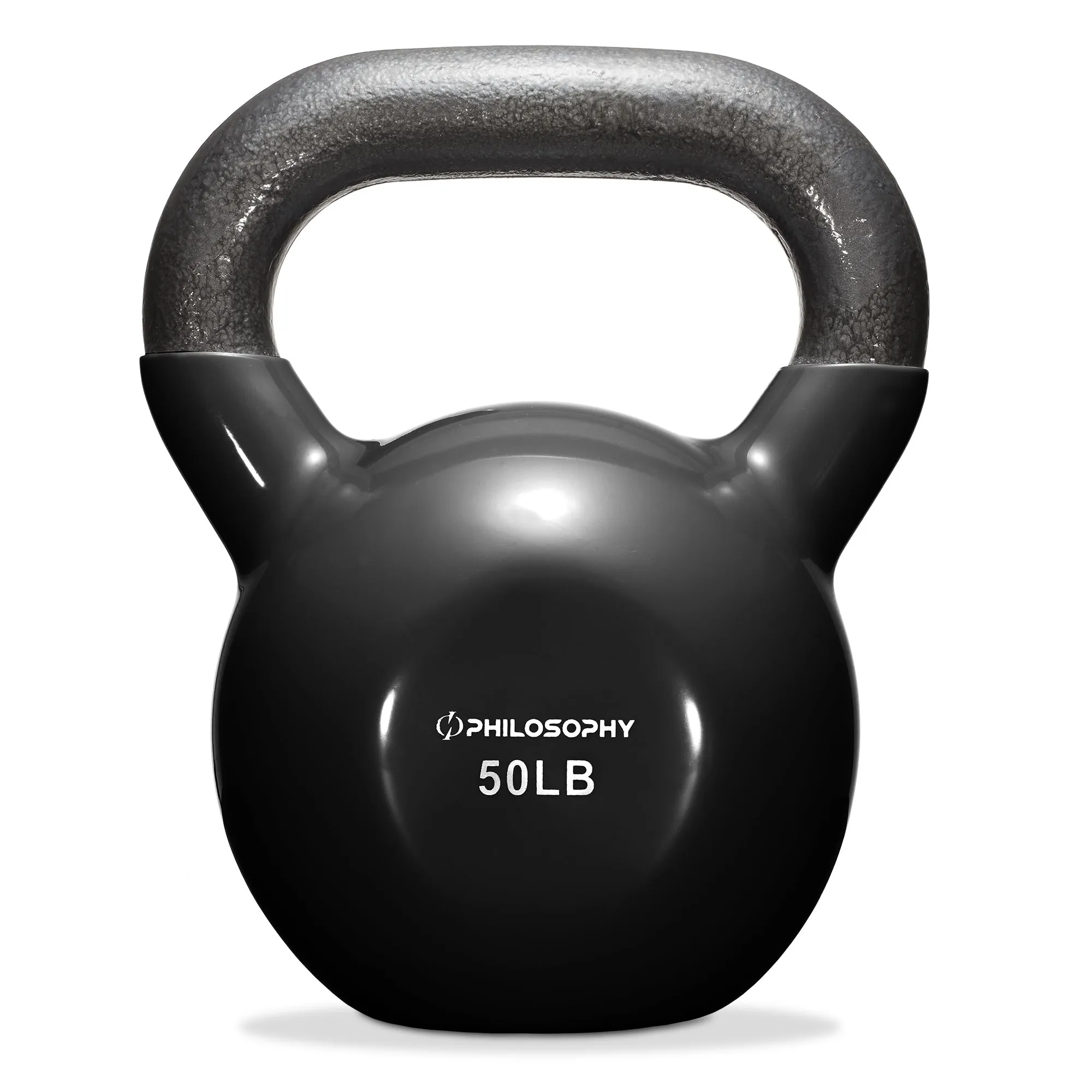 Vinyl Coated Cast Iron Kettlebell, 5 lbs to 50 Pound Weights