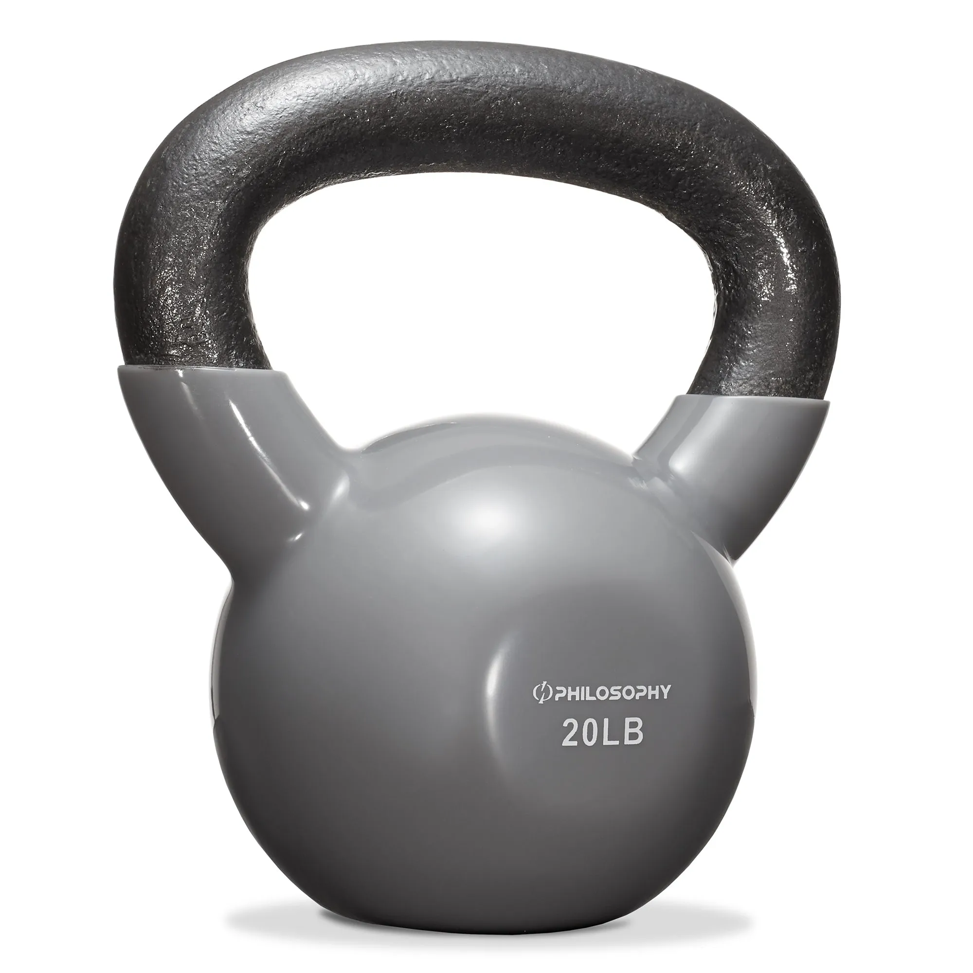 Vinyl Coated Cast Iron Kettlebell, 5 lbs to 50 Pound Weights