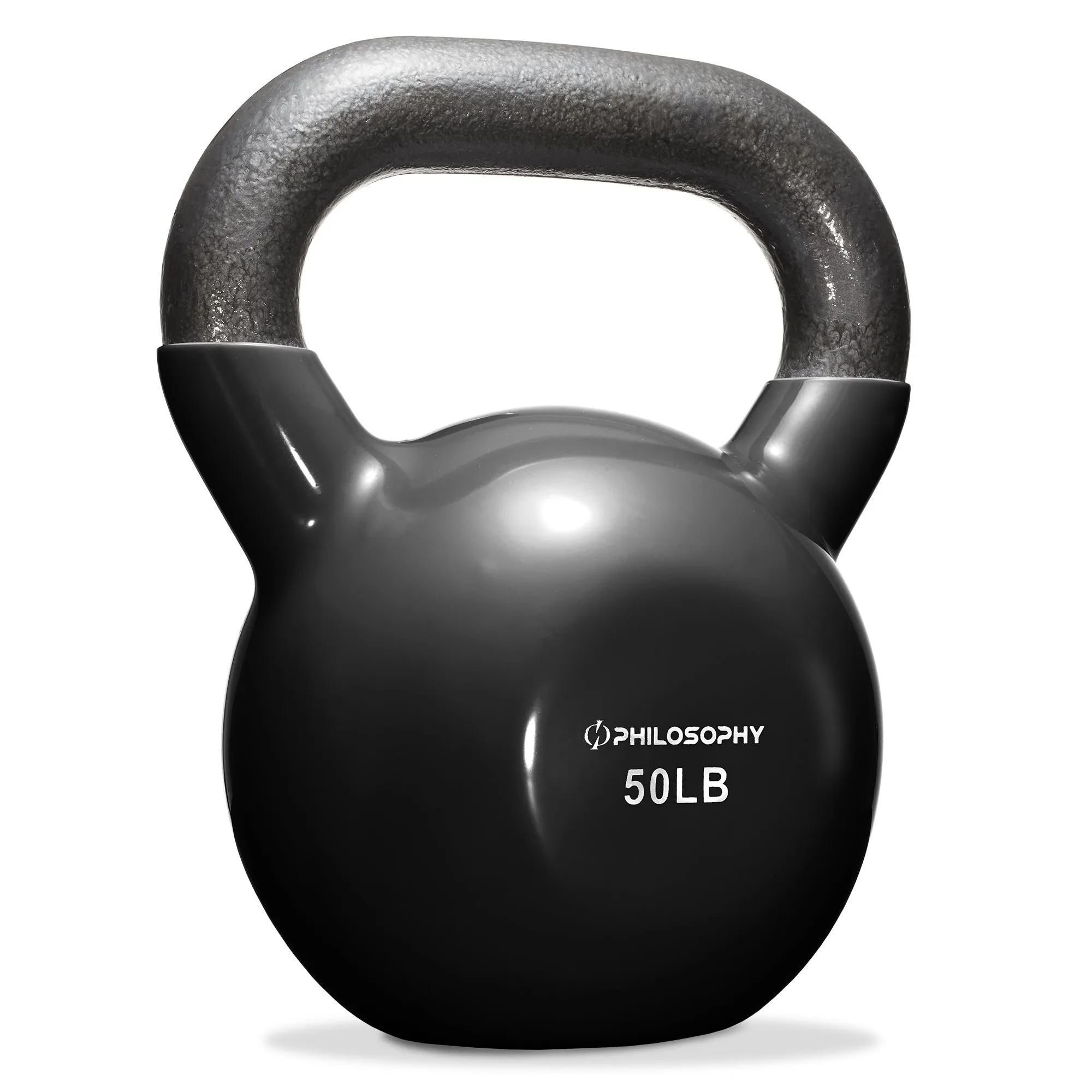 Vinyl Coated Cast Iron Kettlebell, 5 lbs to 50 Pound Weights