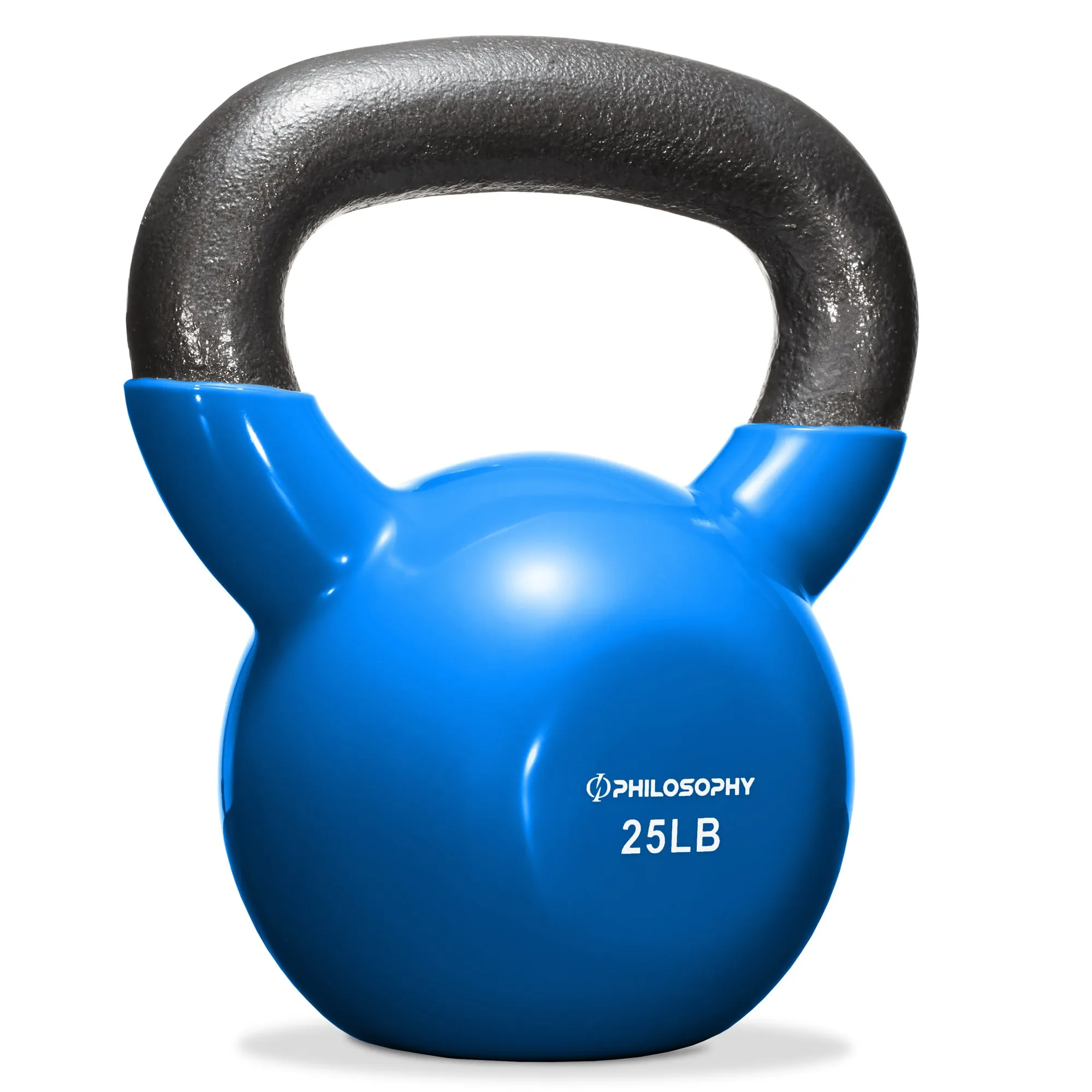 Vinyl Coated Cast Iron Kettlebell, 5 lbs to 50 Pound Weights