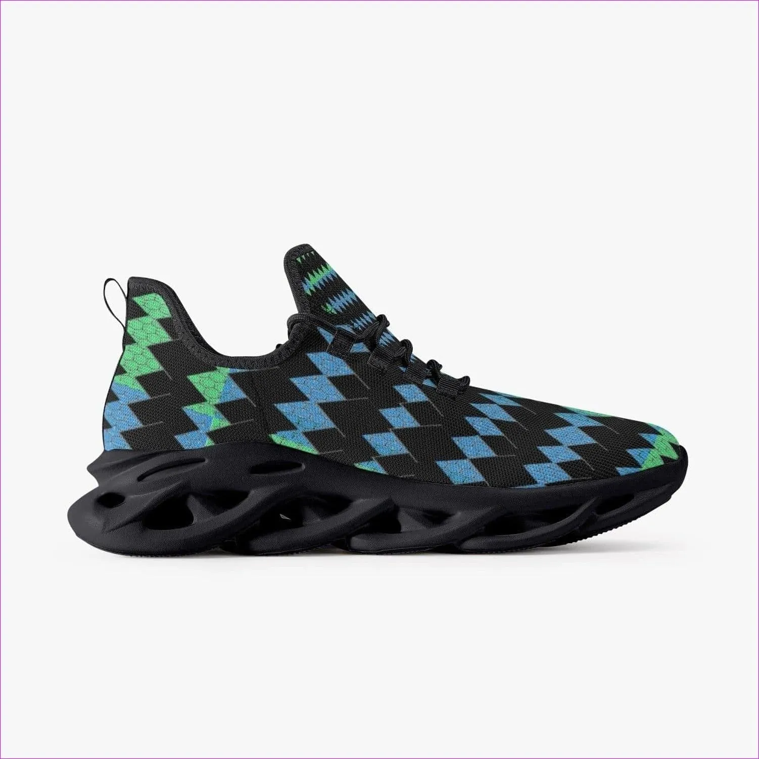 Vitral Bounce Mesh Knit Sneakers - Black